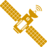Satellite crop monitoring service icon